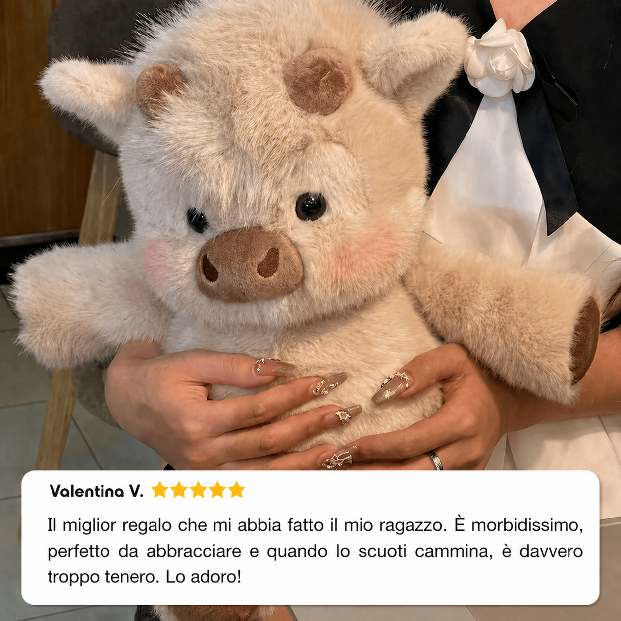 DolceMumu Huggy Friends – Peluche Mucca Morbidissimo